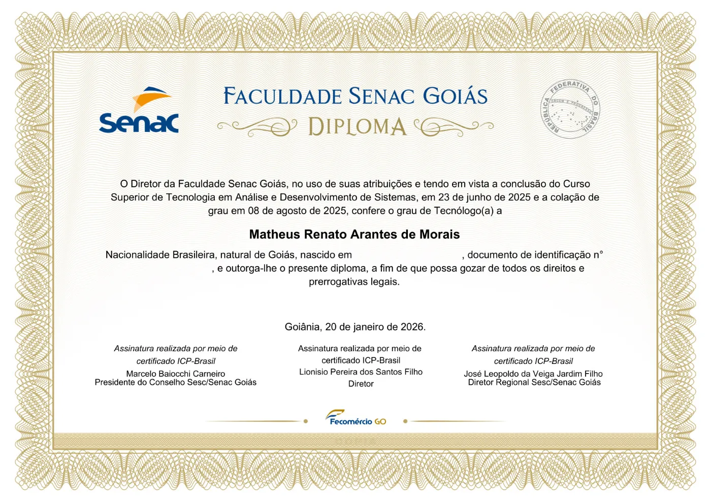 Tecnólogo em Análise e Desenvolvimento de Sistemas