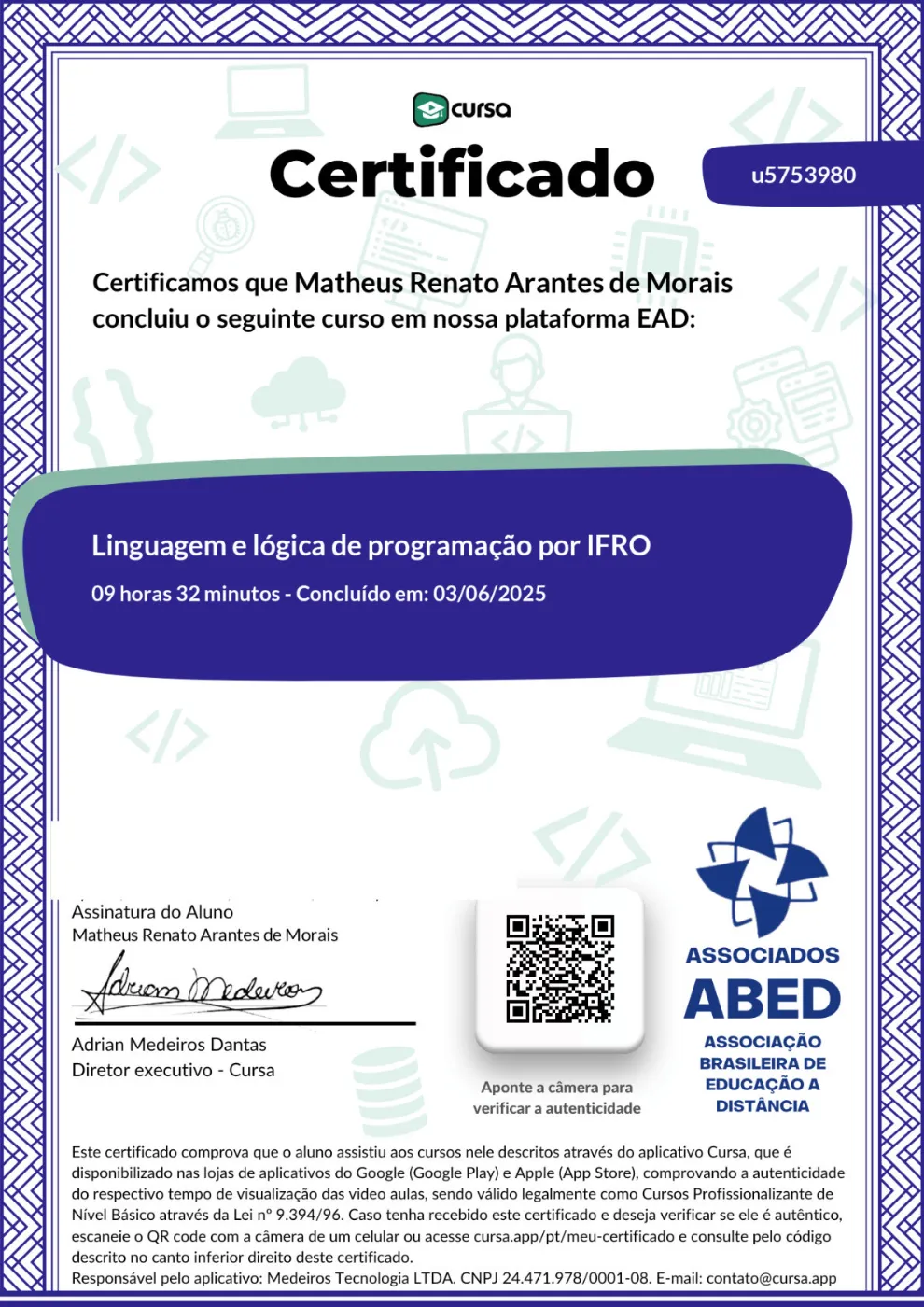 Linguagem e lógica de programação