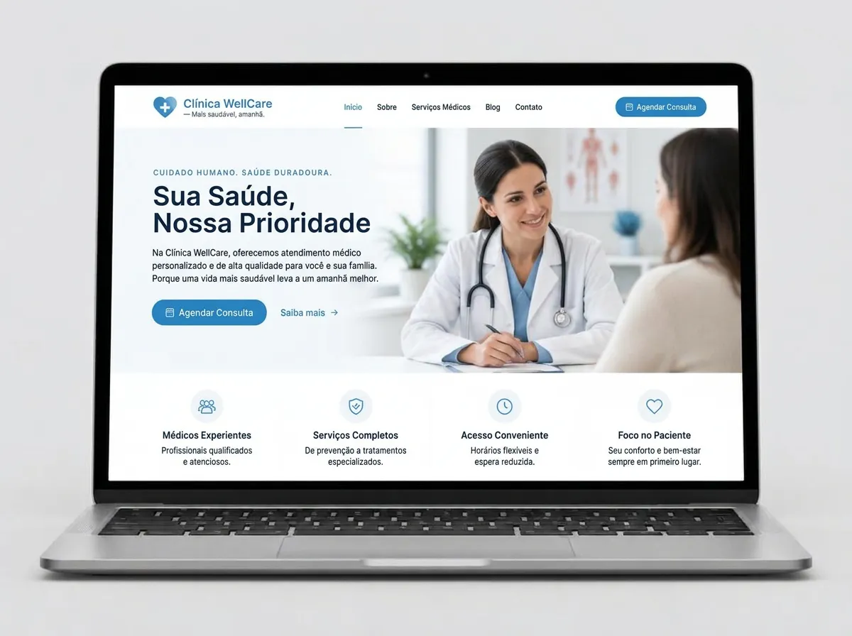 Modelo demonstrativo de site para clínica